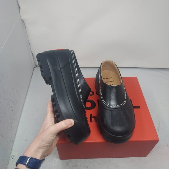 SOREL x Proenza Schouler Black Waterproof Caribou Slip on Mule Clog - Picture 1 of 12